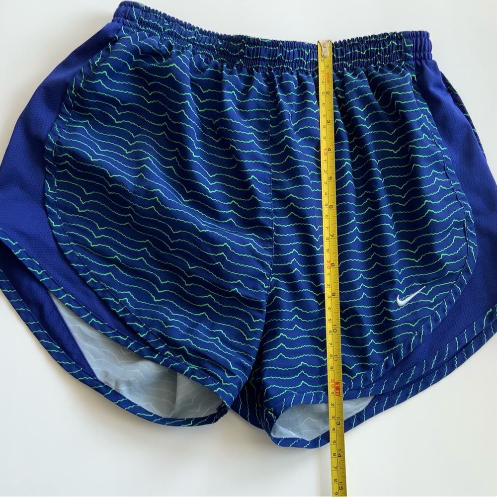 Nike Womens Dri-fit Activewear Running Shorts Sz XS Lined, Key Pocket Blue Green - Picture 8 of 13